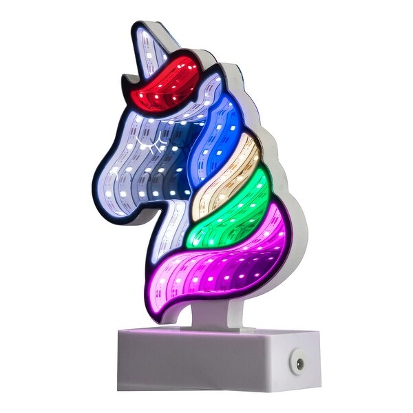 LED Lighted 3D Unicorn Infinity Mirror