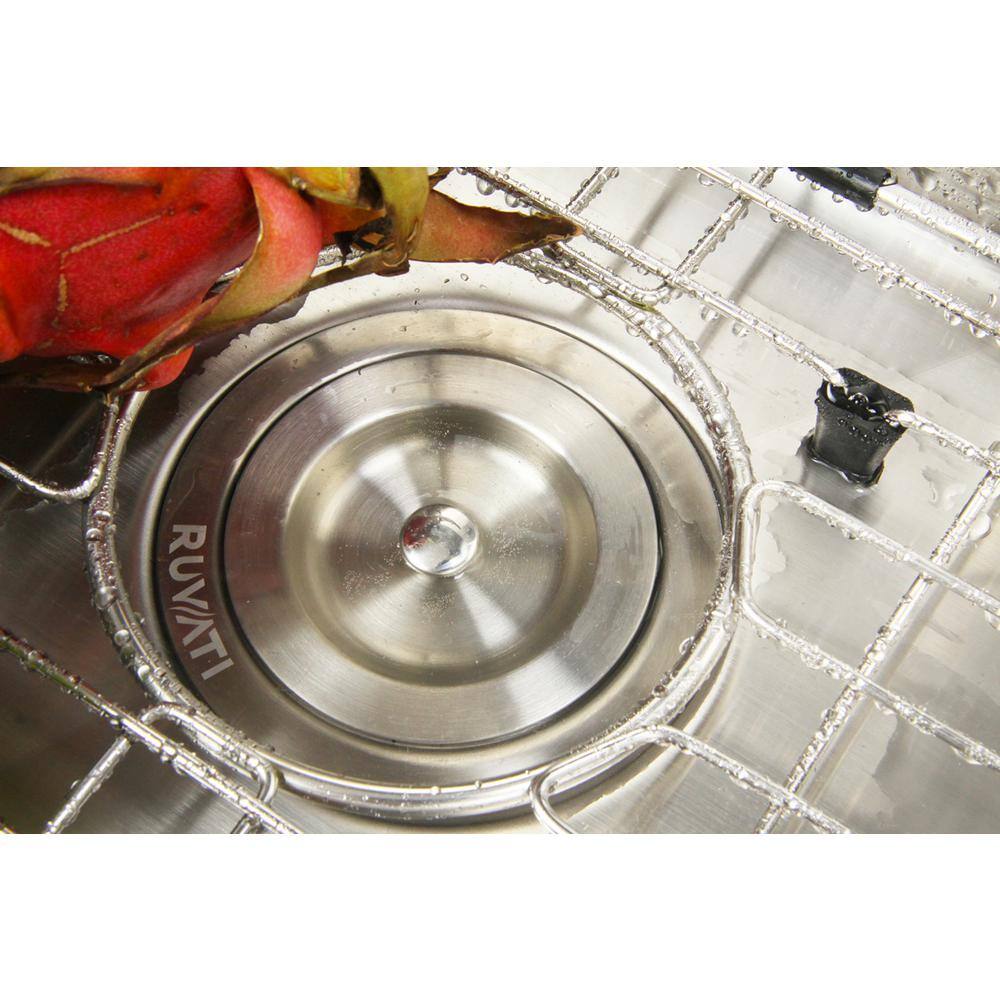 Ruvati 32 in. 6040 Undermount 16-Gauge Stainless Steel Double Bowl Kitchen Sink RVM4310