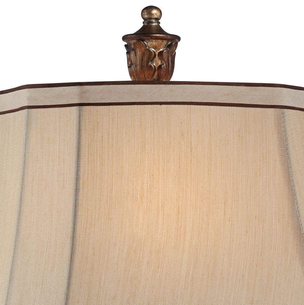 Regency Hill Traditional Table Lamp Old Oak Antique Petite Vase Beige Rectangular Shade for Living Room Family Bedroom Bedside