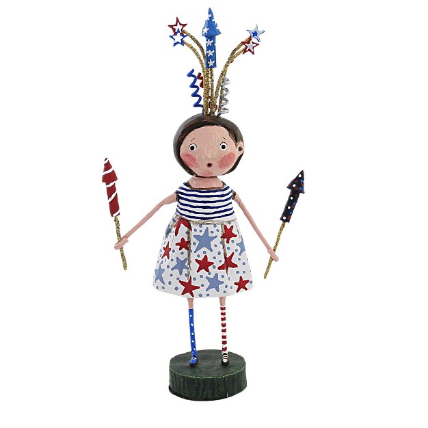 Lori Mitchell Putting On A Show One Figurine 8 5 Inches Stars Stripes July Fourth 14485 Polyresin Blue