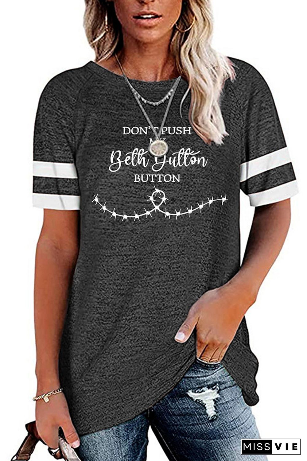 Yellowstone Dutton Ranch Graphic Tees for Women Wholesale Short Sleeve T shirts Top