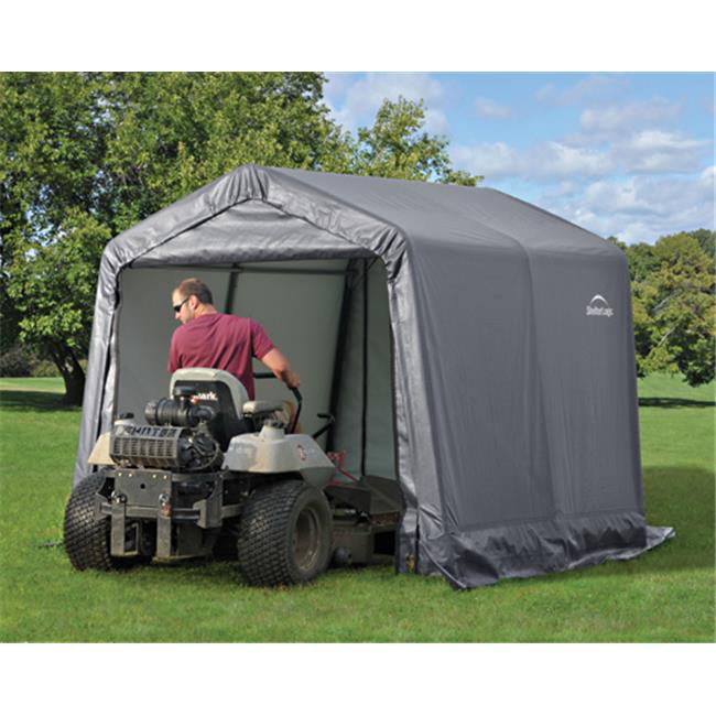 ShelterLogic 70423 8-8-8 Peak Style Storage Shed- 1-.38 in.  Frame- Grey Cover