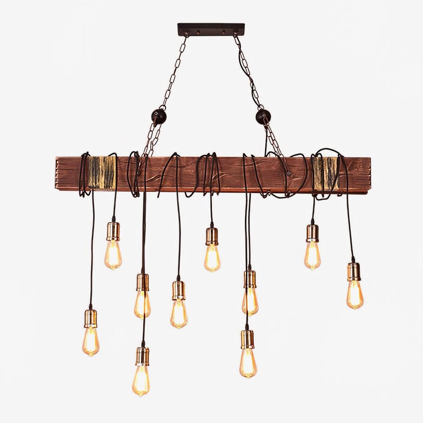 Wood Hanging Multi Chandelier