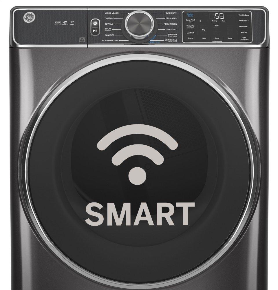 Ge Appliances GFD65ESSNWW Ge® 7.8 Cu. Ft. Capacity Smart Front Load Electric Dryer With Steam And Sanitize Cycle