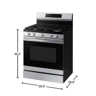  6 cu. ft. Smart Wi-Fi Enabled Convection Gas Range with No Preheat AirFry in Stainless Steel NX60A6511SS