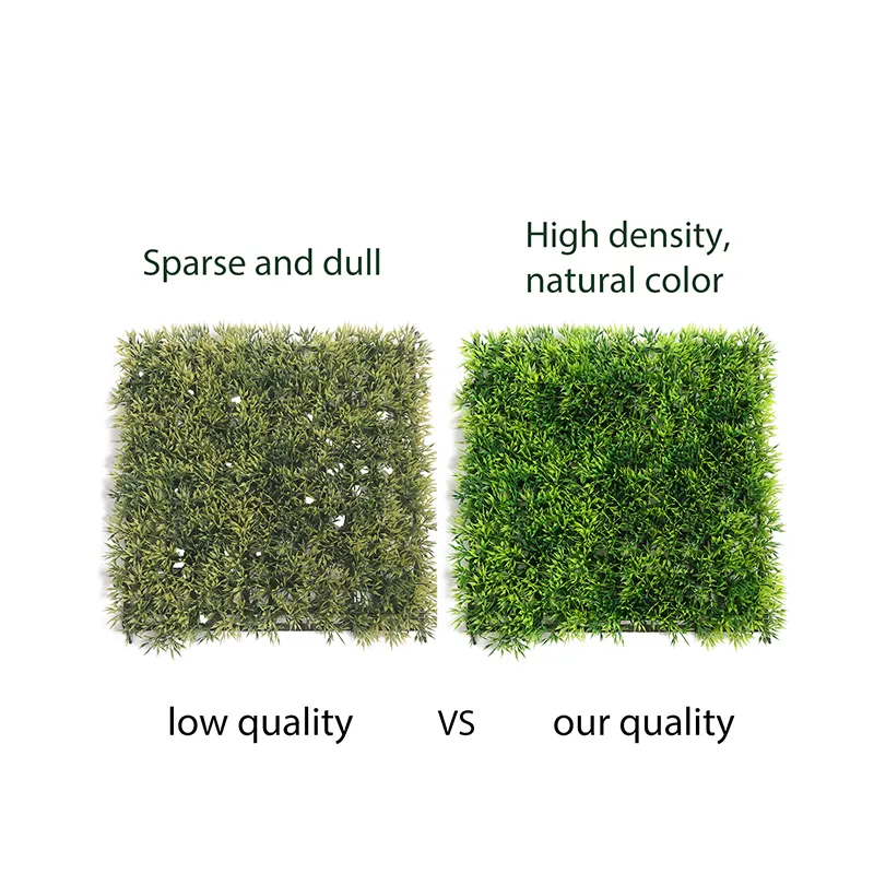 P2 1 Hight Quality Faux PE White Flower and Artificial Boxwood Green Grass Wall Panels for Indoor Outdoor Wall Decoration