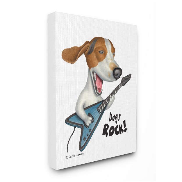 Stupell Industries Beagle With Guitar x27 dog x27 s Rock x27 Musical Inspiration