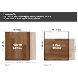 Mohawk Hazelnut Oak Plank Residential Vinyl Sheet Sold by 12 ft. W x Custom Length U8205.119K877P144