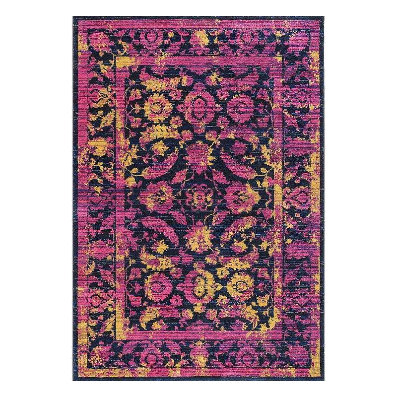 nuLOOM Robbie Vintage Framed Floral Rug