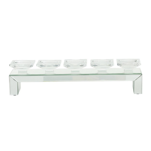 X 5 quot Glass Candle Holder With Mirrored Base Olivia amp May