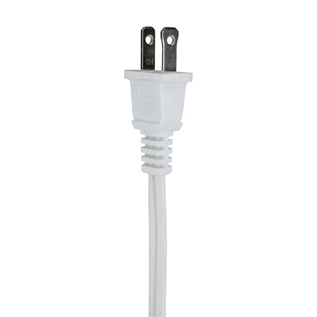 Northlight 15 x27 White Indoor Extension Power Cord With 3 outlets And Safety Lock