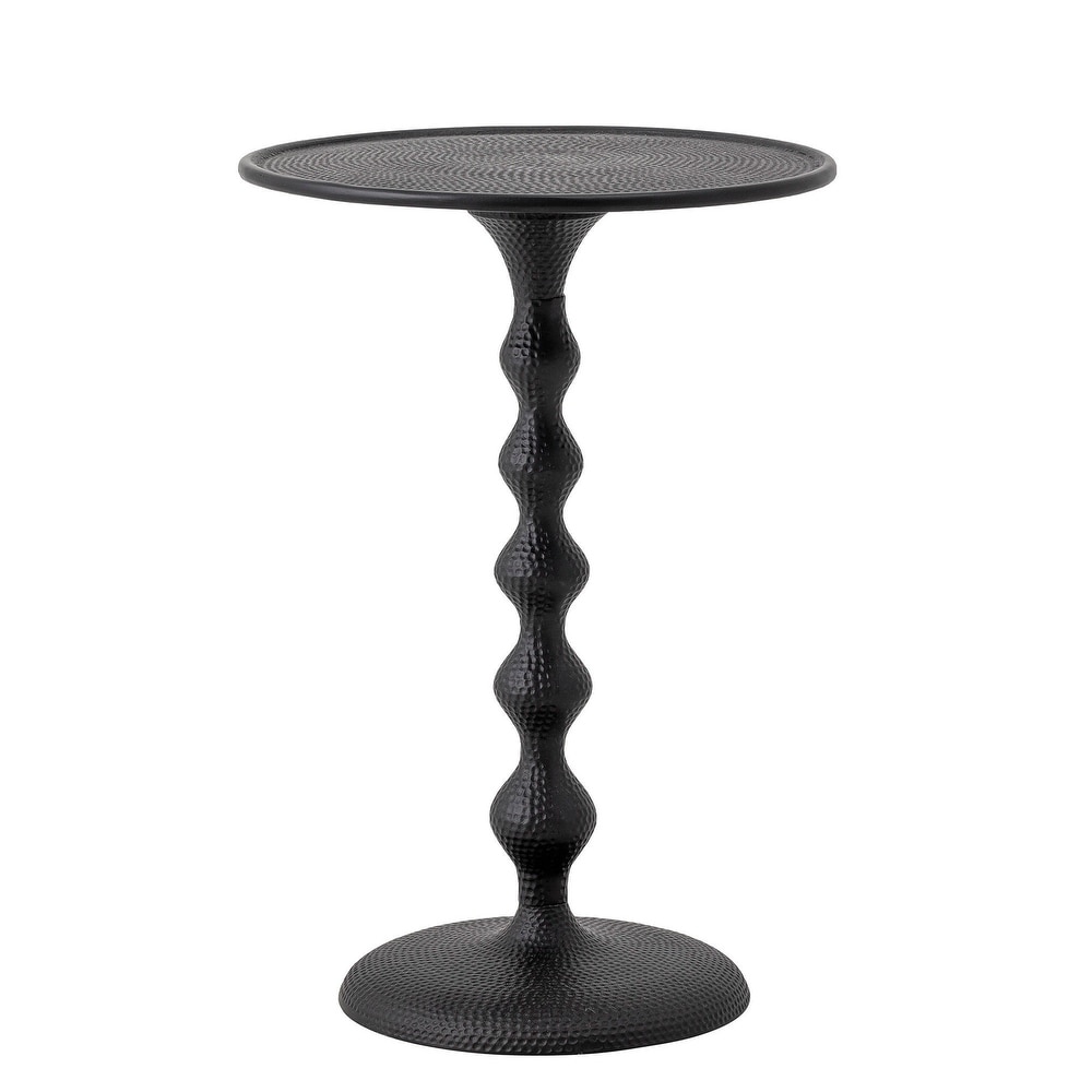 Black Hammered Metal Table