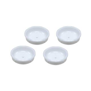 Everbilt 1-12 in. White Plastic Insert Patio Furniture Cups (4-Pack) 43040