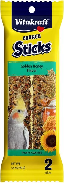 Vitakraft Crunch Sticks Golden Honey Flavor Cockatiel Treats