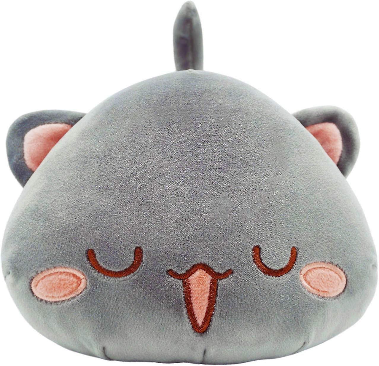 Cute Kitten Plush Toy Stuffed Animal Pet Kitty Soft Anime Cat Plush Pillow For Kids (gray B， 20