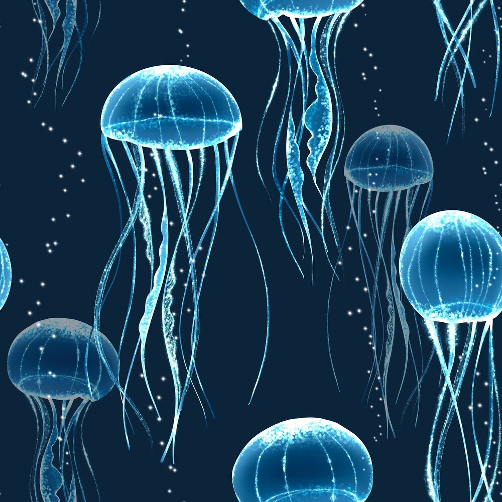 Marine Jellyfish Removable Wallpaper   24'' inch x 10'ft