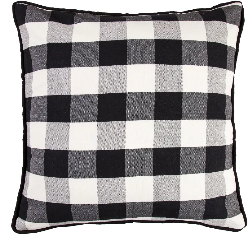 Black and White Buffalo Check Euro Sham