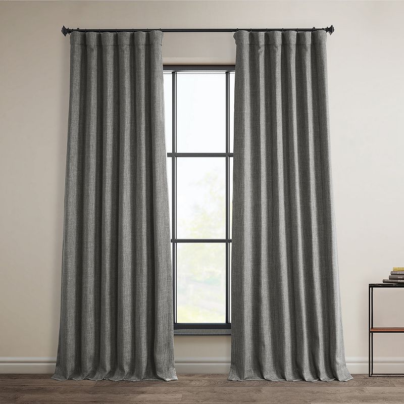 EFF Faux Linen Blackout Window Curtain