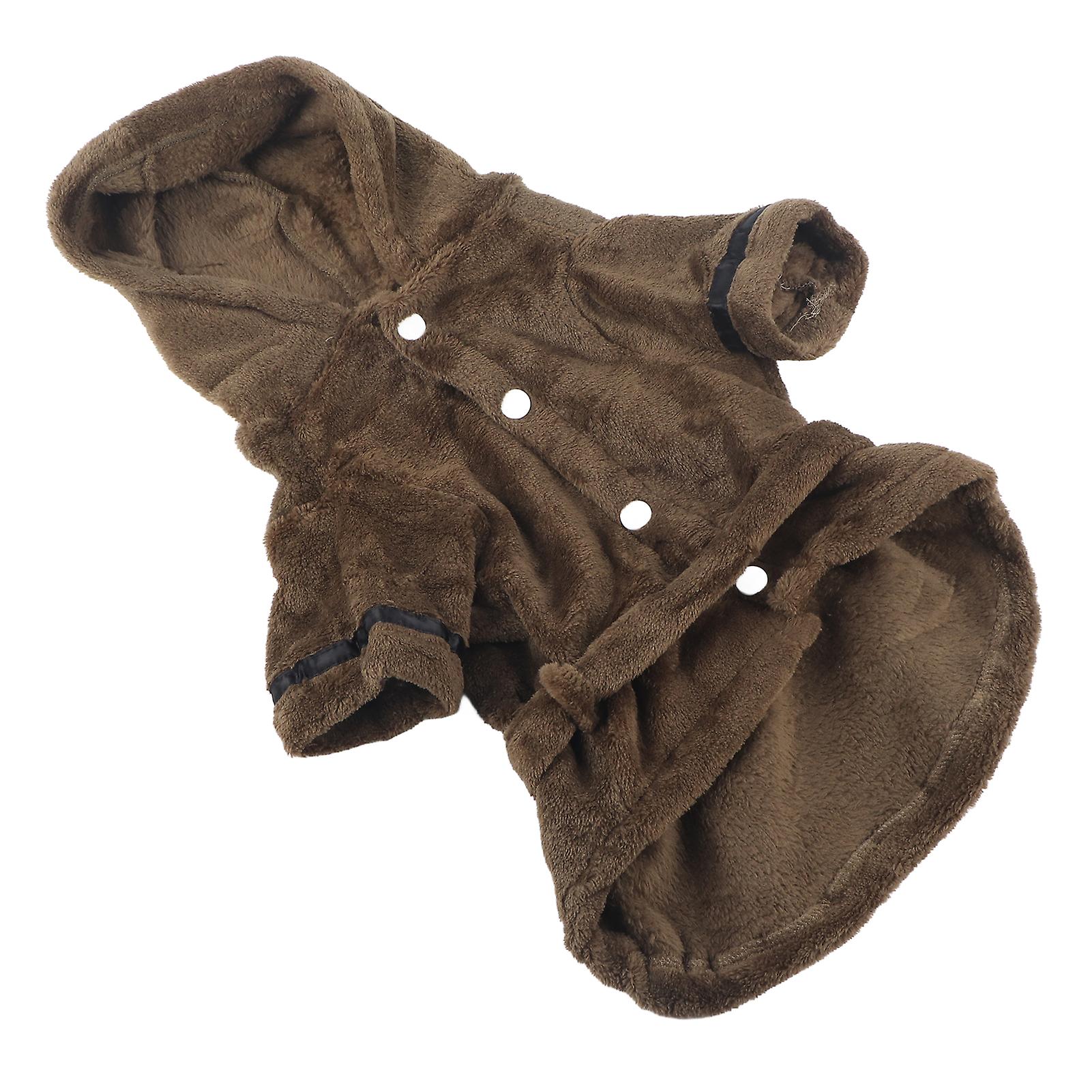 Pet Bathrobe Warm Flannel Quick Drying Dog Hooded Bath Towel With Hood For Puppy Small Dogs Catsxl