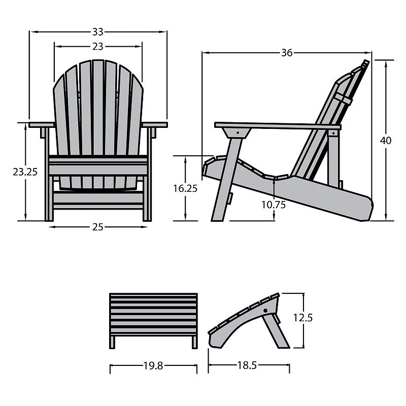 Highwood 2-piece King Hamilton Chair and Ottoman Set