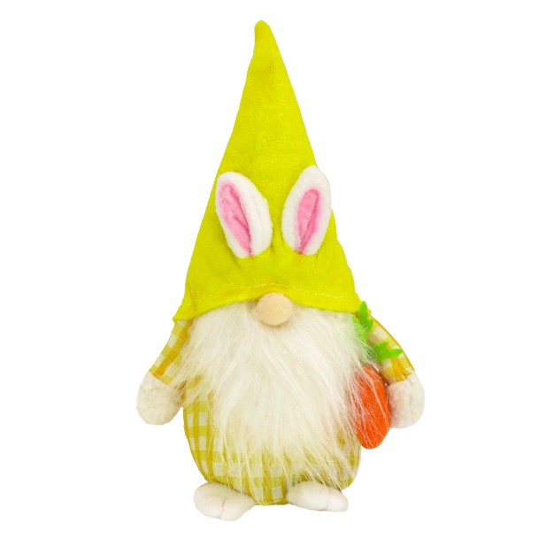 National Tree Company Easter Bunny Gnome Table Decoration Yellow Easter Collection 11 Inches