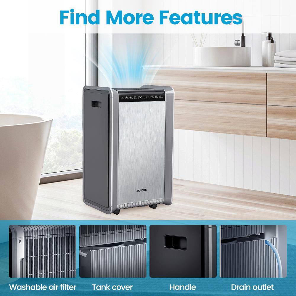 Xppliance 125 pt. 8500 sq. ft. Commercial Dehumidifier in Metallics with 12-Hour Timer ZJOLWBRY04