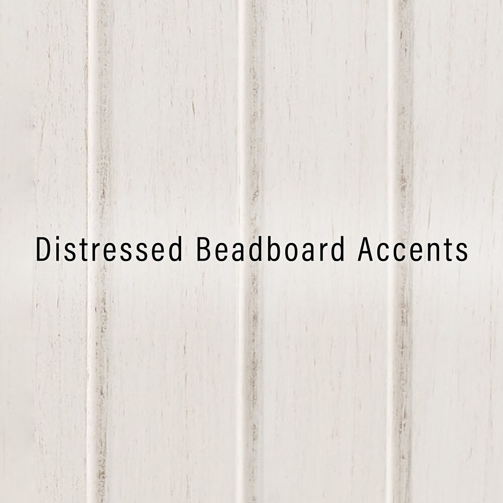 Seaside Distressed White Accent Cabinet