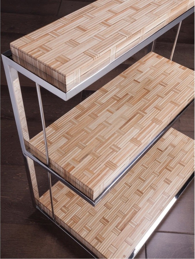 Thatch Three Tier Spot Table   Contemporary   Side Tables And End Tables   by HedgeApple  Houzz