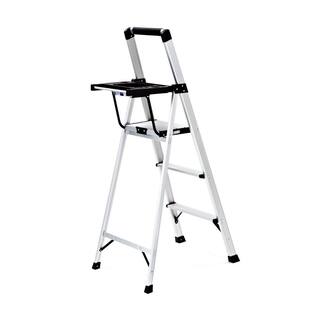 Rubbermaid 3-Step Aluminum Step Stool with Project Tray 250 lb. Load Capacity Type I Duty Rating RMA-3XST-COM