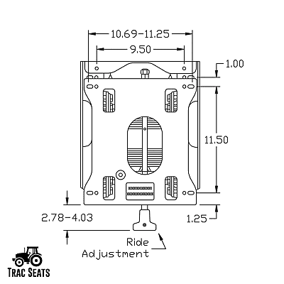 Trac Seats Seat Suspension Kit for Spartan RZ Series Zero Turn Mower