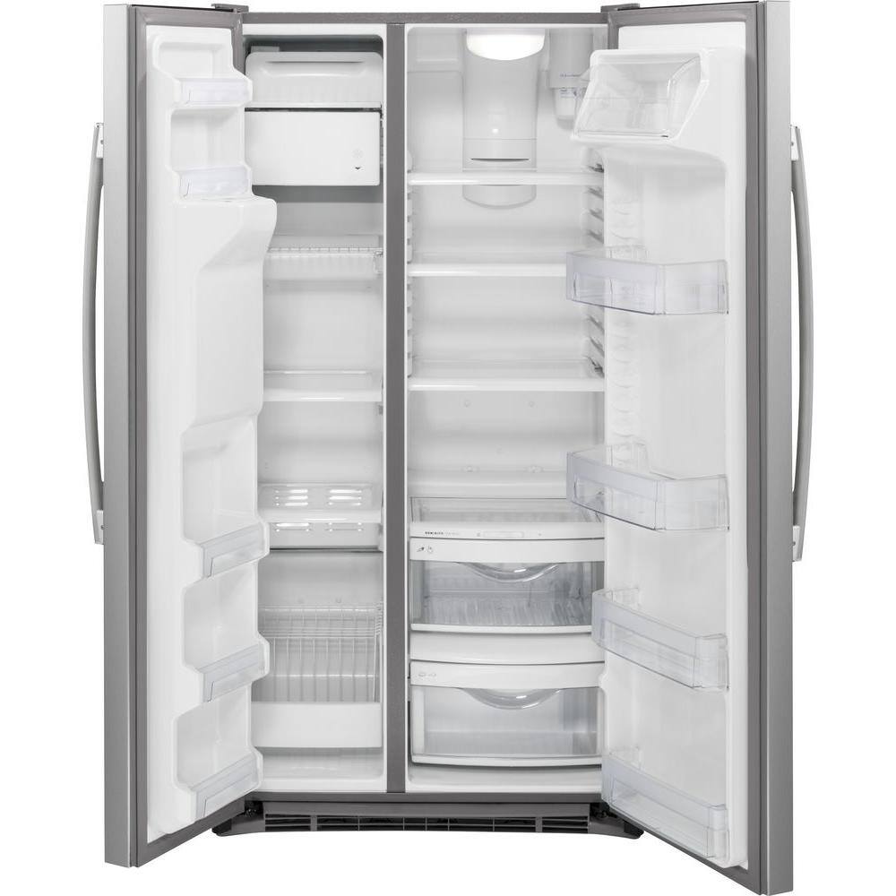 GE 21.9 cu. ft. Side by Side Refrigerator in Stainless Steel Counter Depth GZS22DSJSS