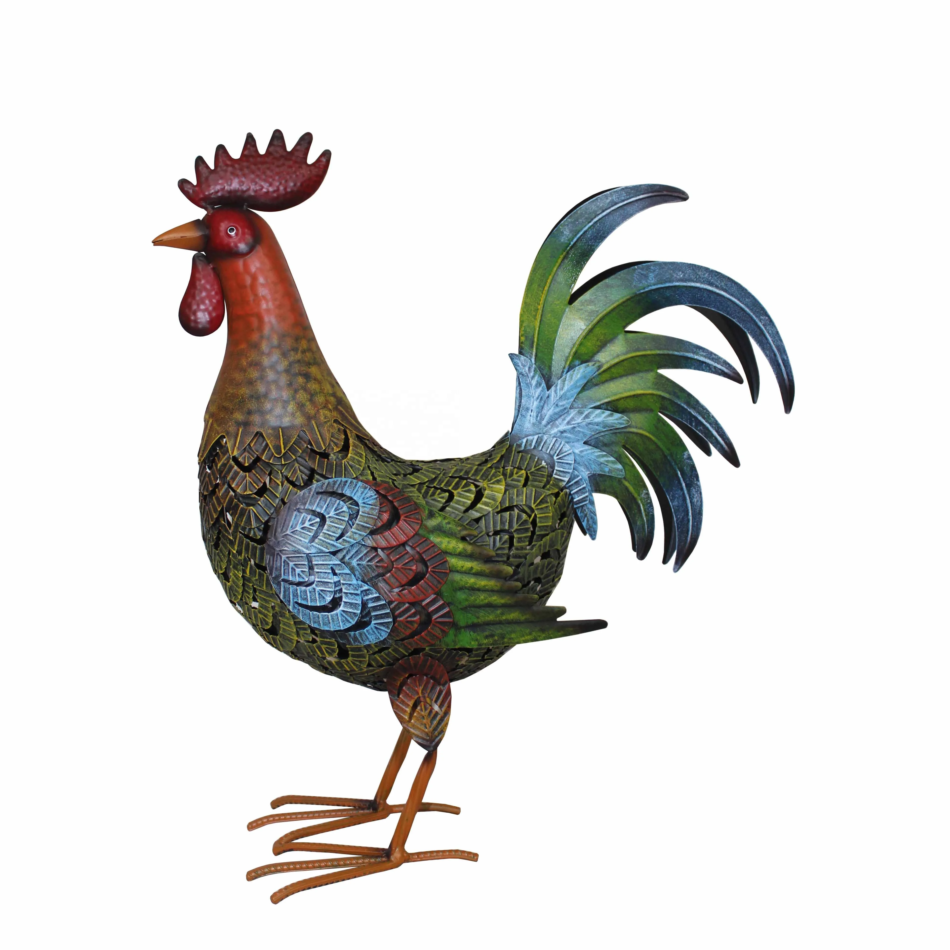 Factory Supply Most Popular metal Garden rooster for outdoor decoration