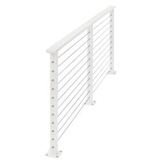 CityPost 24 ft. Deck Cable Railing White CP-24-W-D