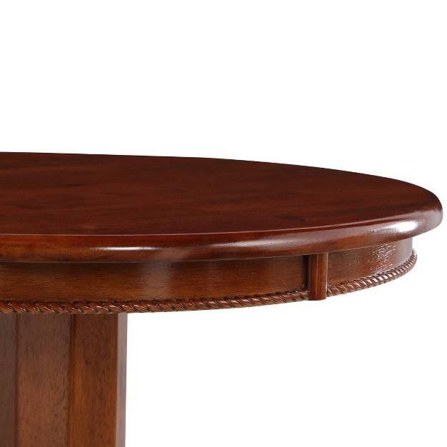 Round Pedestal Bar Height Table Wood cherry Boraam