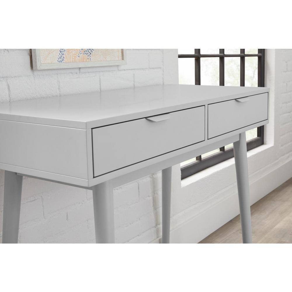 StyleWell Amerlin Shadow Gray Wood Desk (39.37 in W. X 31.5 in H.) DK1807222-GRY