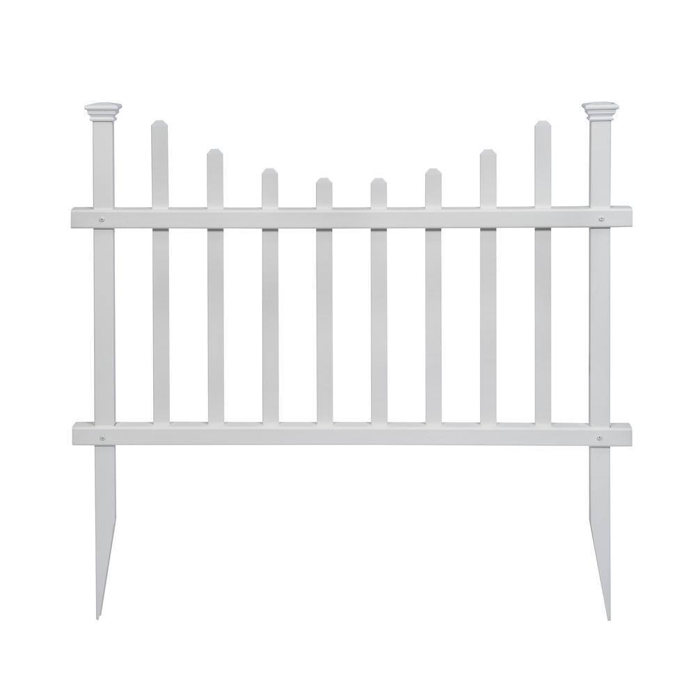 Zippity Outdoor Products 2.5 ft. H x 3.5 ft W Washington Vinyl Picket Fence Panel Kit (2-Pack) ZP19048