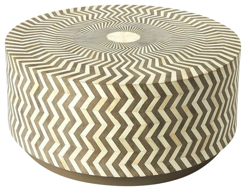 Bone Inlay Coffee Table  Gray   Transitional   Coffee Tables   by HedgeApple  Houzz