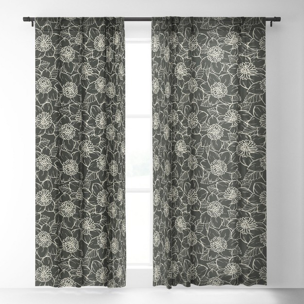 Avenie Cottage Garden Viii Single Panel Sheer Window Curtain Society6