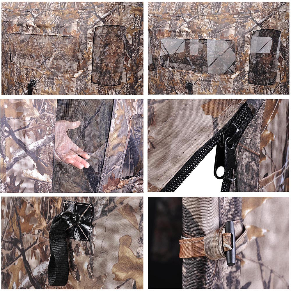 Yescom Square Pop Up Camp-out Hunting Ground Blinds Camo