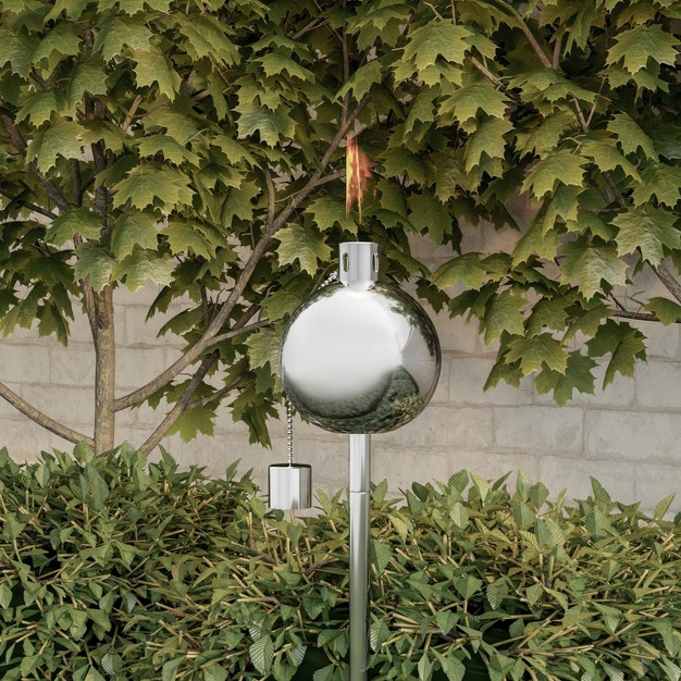 Patio backyard Stainless Steel Fuel Canister Flame Light For Citronella With Fiberglass Wick By Nature Spring