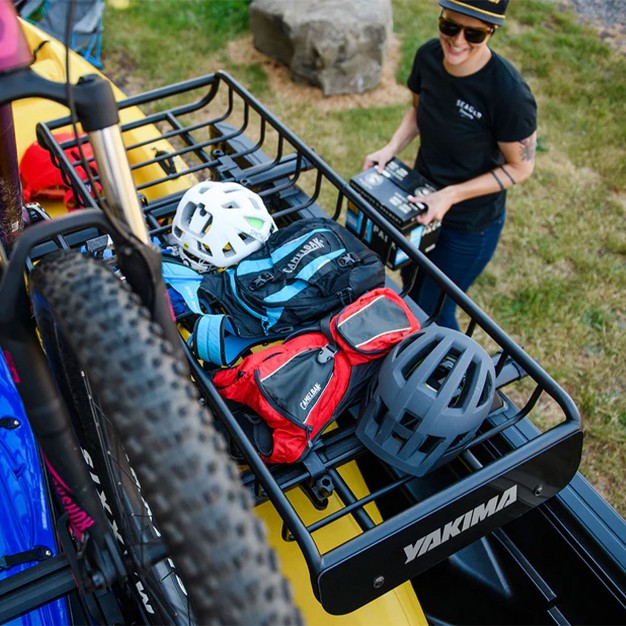 Yakima Skinnywarrior Long And Narrow Heavy Duty Steel Cargo Basket Roof Rack With Universal Mounting Hardware For Yakima Streamline Crossbars Black