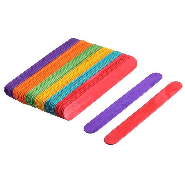 Wooden Home DIY Ice Cream Pop Treat Sticks Bars 15cm Length 50pcs - Multicolor - 5.9