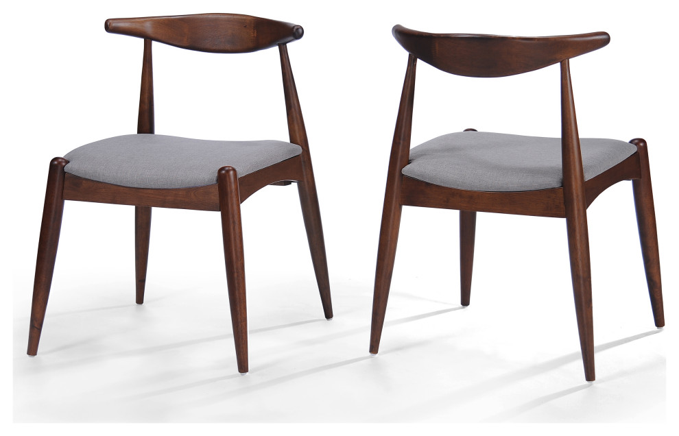 GDF Studio Sandra Mid Century Modern Dining Chairs  Set of 2   Midcentury   Dining Chairs   by GDFStudio  Houzz