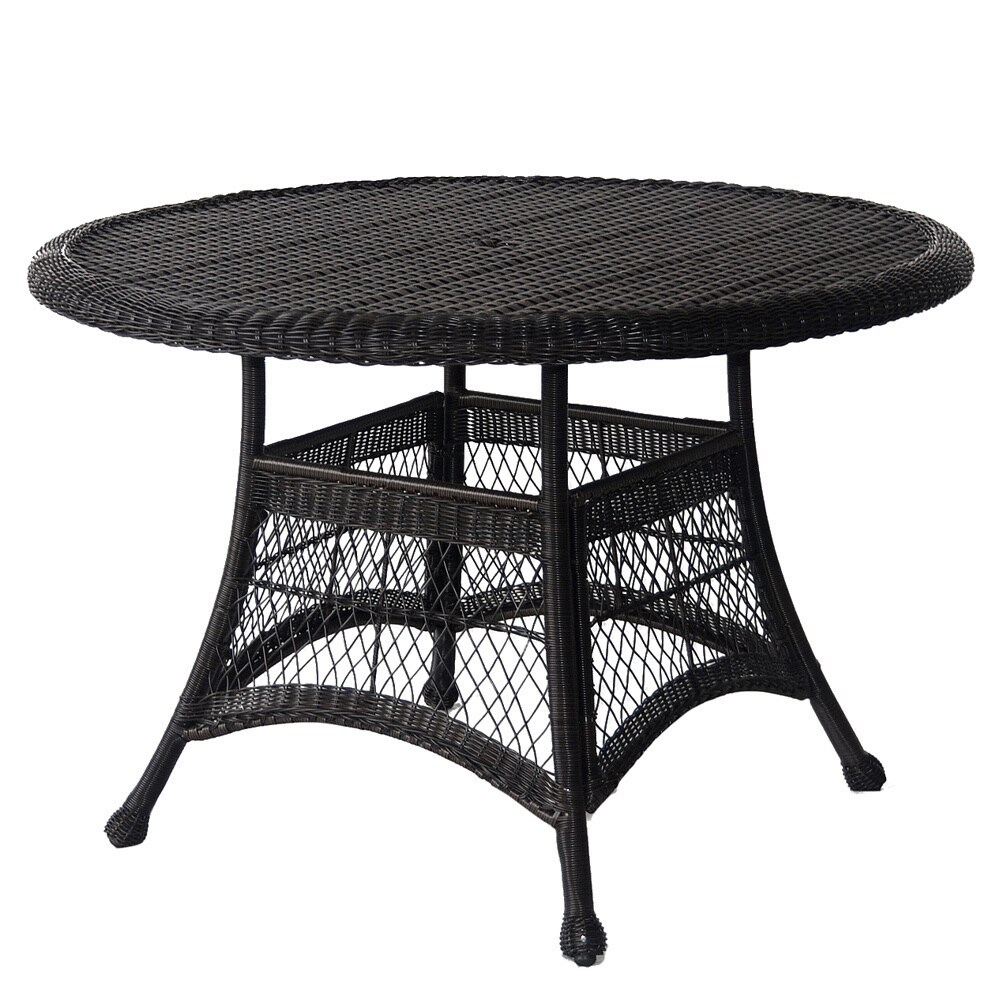 Round Resin Wicker Dining Table