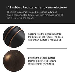 Design House Terrace Oil Rubbed Bronze Entry Door Knob and Single Cylinder Deadbolt Combo Pack with Universal 6-Way Latch 728733