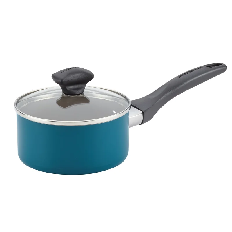 Farberware 20361 Dishwasher Safe 15-Piece Aluminum Nonstick Cookware Set in Teal