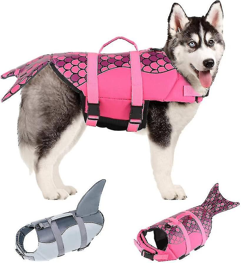 Large Dog Life Jacket， Dog Life Vests For Swimming， Float Coat Swimsuits Flotation Device Life Prese