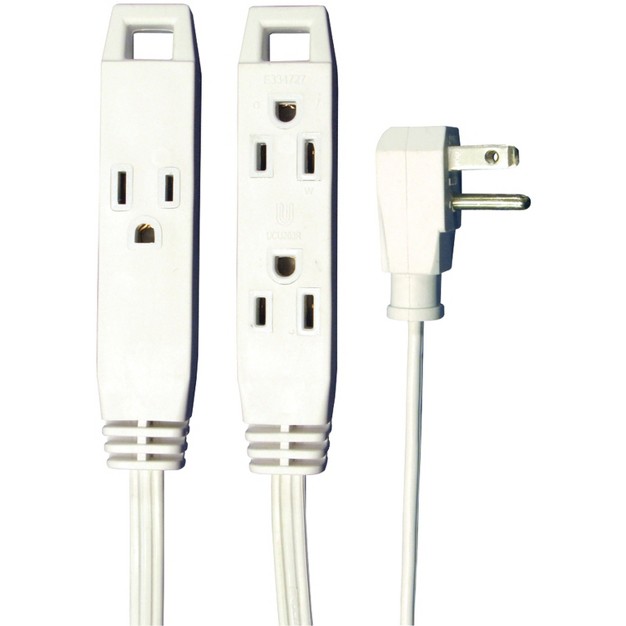 Axis 3 prong 3 outlet Wall hugger Indoor Grounded Extension Cord