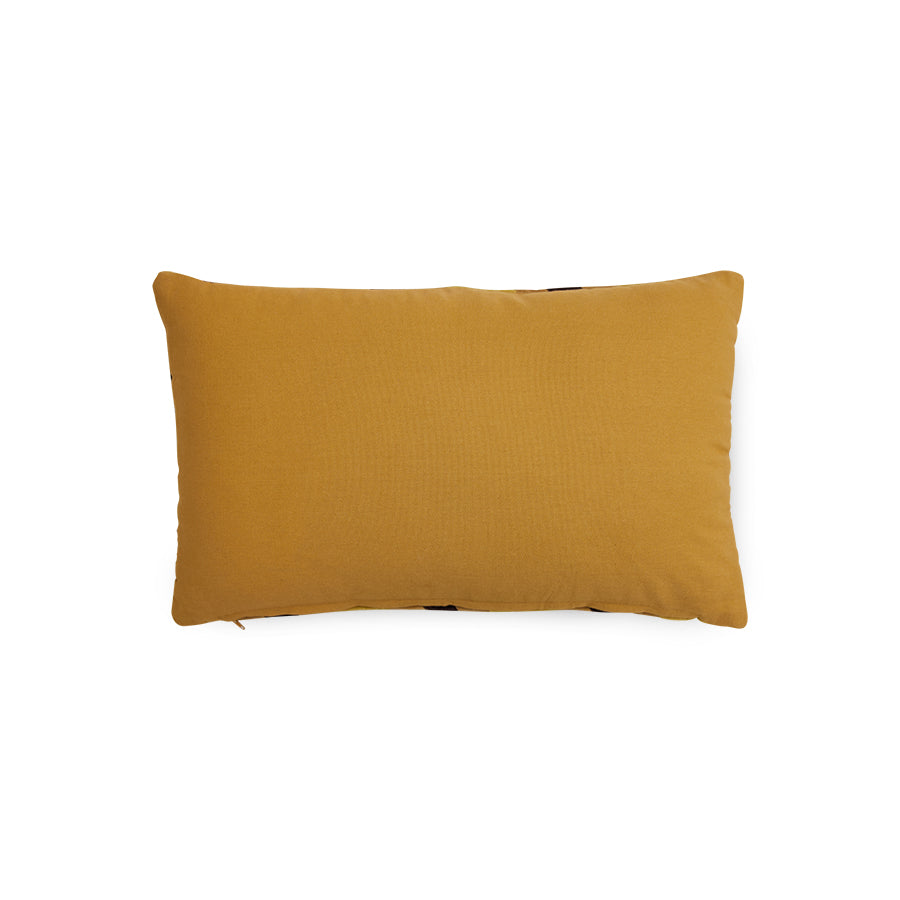 Striped velvet pillow Honey