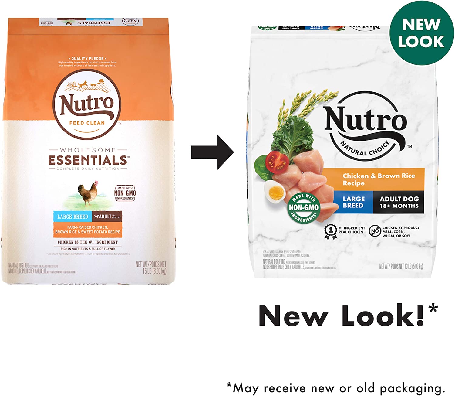 NUTRO NATURAL CHOICE Large Breed Adult Dry Dog Food Chicken and Brown Rice Recipe 13 Pound (Pack of 1)